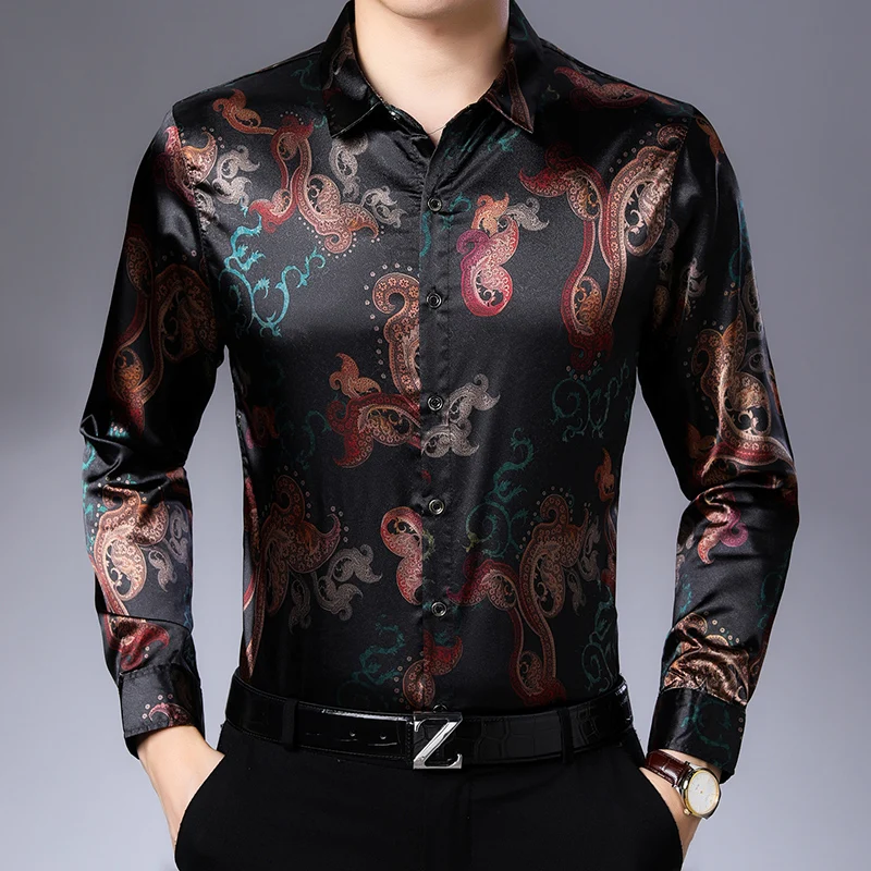 men's baroque silk shirt