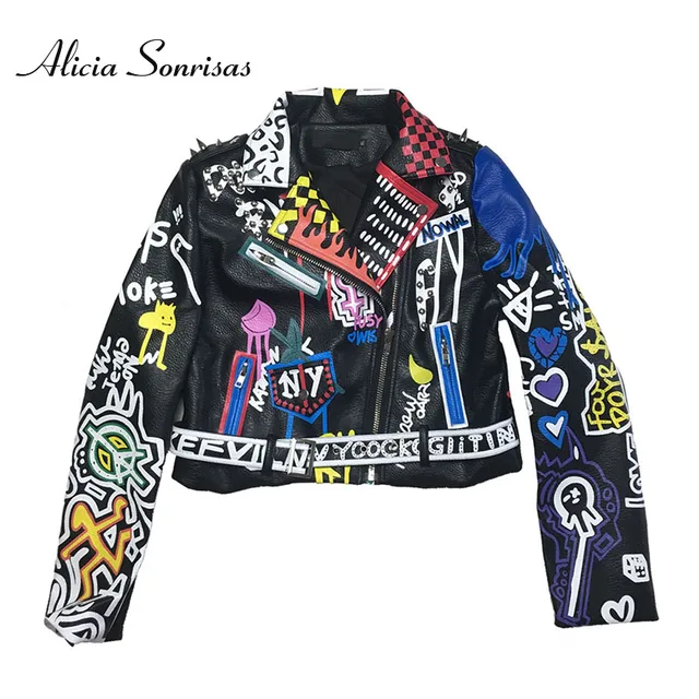 2020 Autumn Winter Women Leather Jacket 