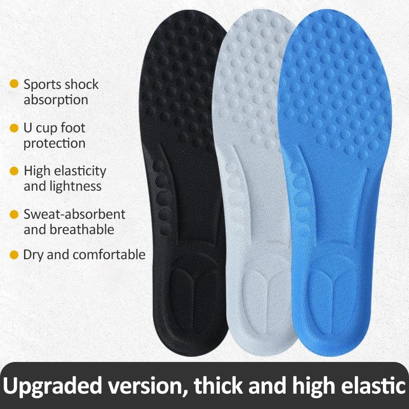 2021 New Memory Foam Insoles For Shoes Sole Deodorant Breathable Cushion Running Insoles For Feet Man Women Orthopedic Insoles preview-7