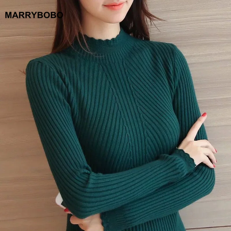 Autumn Knitted Sweater Turtleneck 