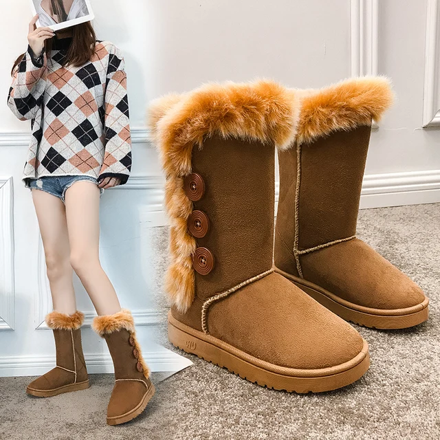 2021 Women Boots platform Winter Shoes 