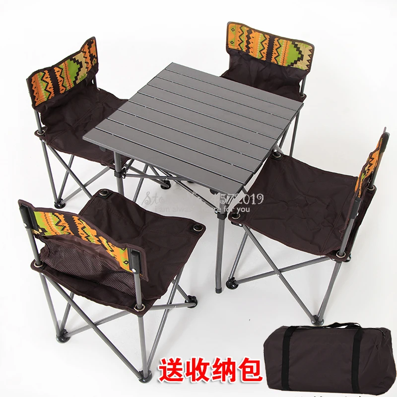 folding camping chair set