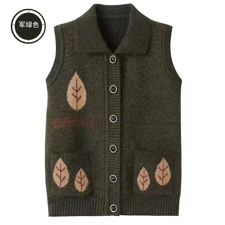 women's lapel thick warm knit sweaters 