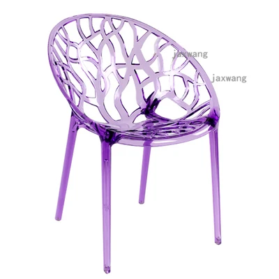 purple plastic dining chairs