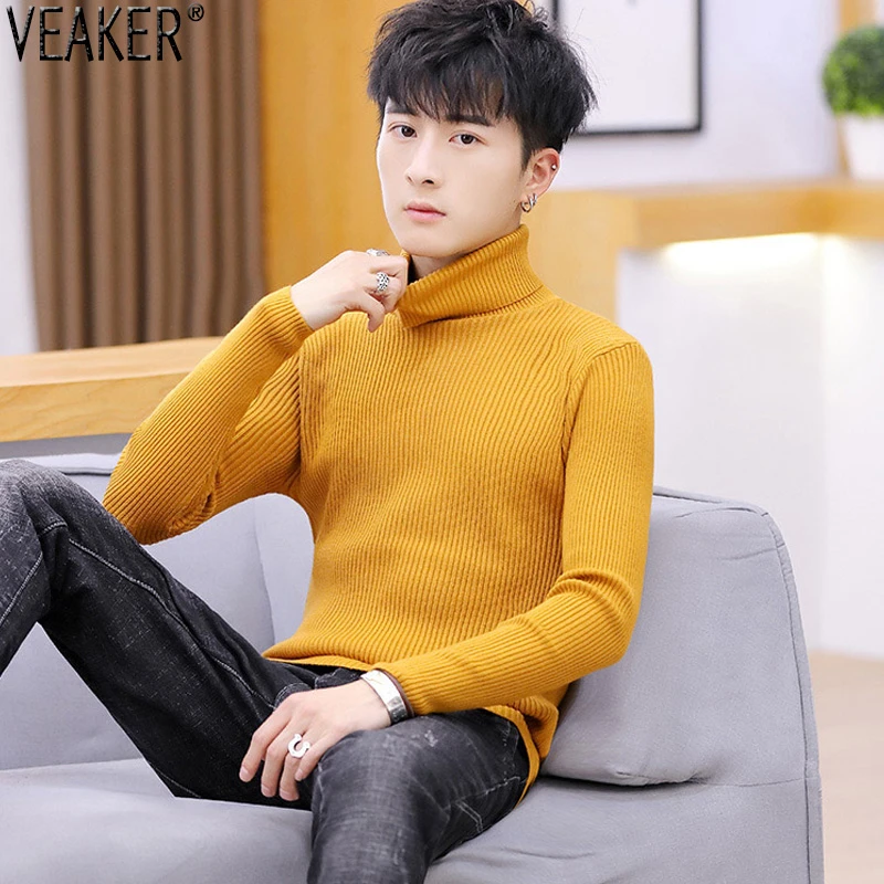 Black Slim Fit Knitted Sweaters