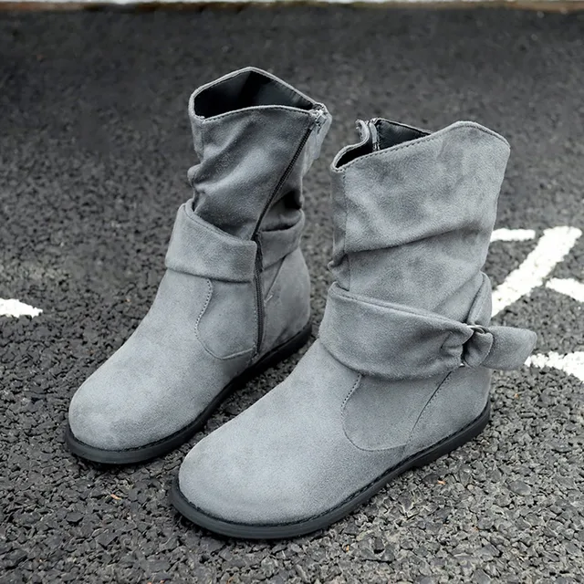 comfortable gray booties