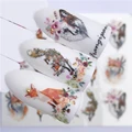 Nail Sticker Wolf Stickers Sliders For Nails Summer Full Nail Design Decorations Water Decals Animal Transfer Children's Slider preview-1