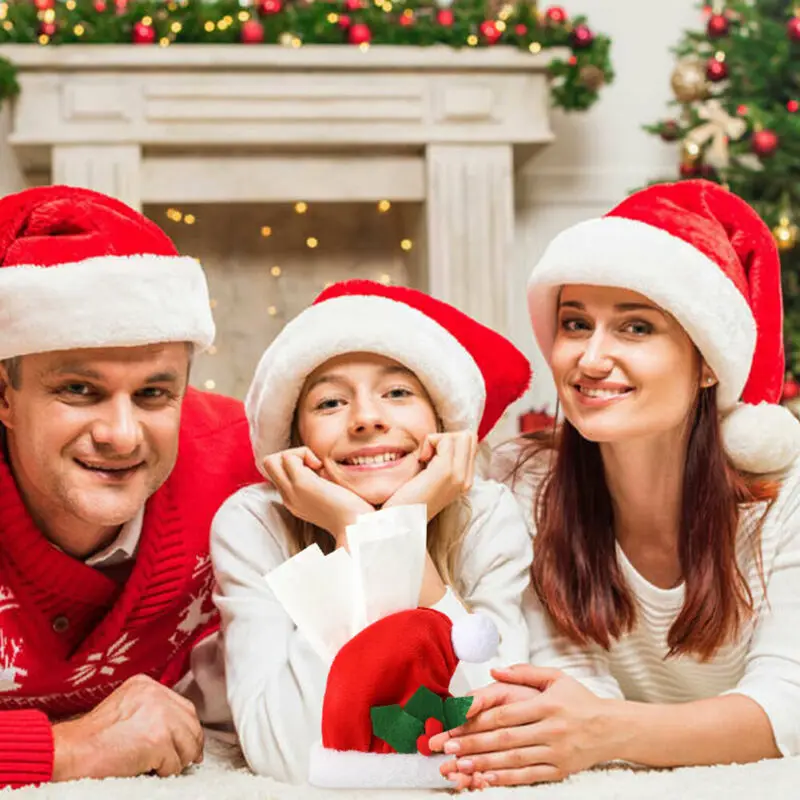NEW Velvet Father Christmas Hats 