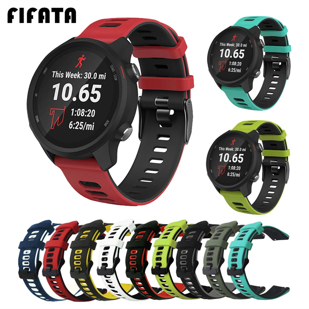 FIFATA Bracelet Silicone Wrist Strap For Garmin Forerunner 245 245M 645  Vivoactive 3 Vivomove HR Venu Smart Watch Band Accessory