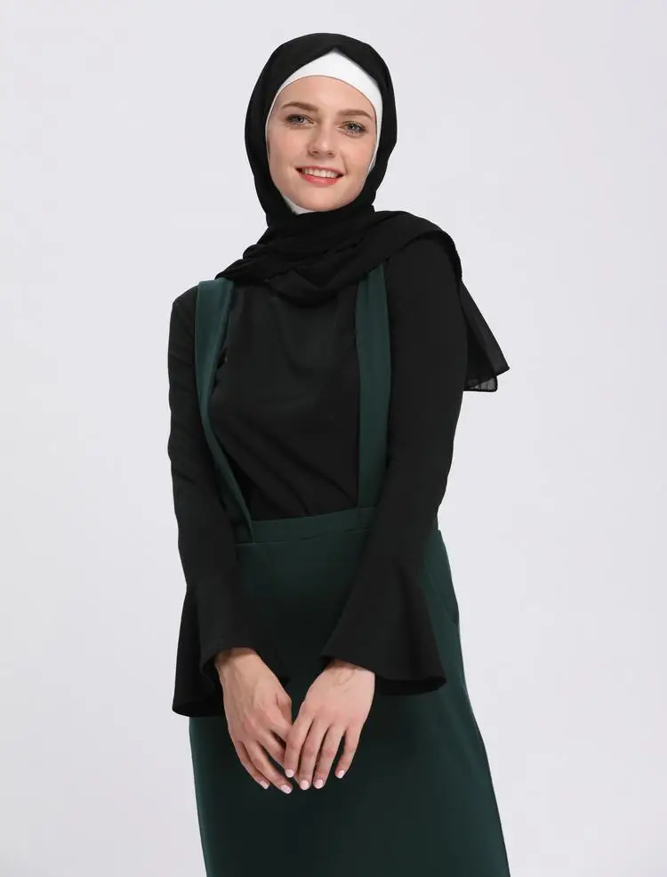 Muslim Women Tops Undershirt Abaya Long 
