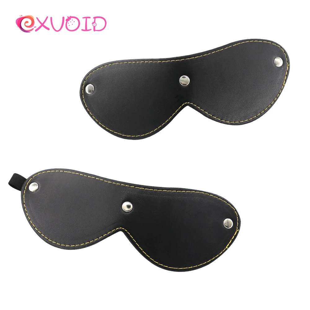 Купить Секс товары | EXVOID Leather Eye Mask SM Bondage Masquerade BDSM  Slave Restraints Cosplay Blindfold Sex Toys For Couples Flirting Eye Patch