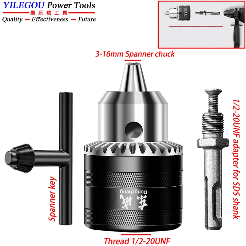 SDS-PLUS Adapter With 10mm 13mm 16mm 