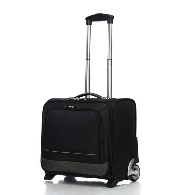 black travel bag with wheels