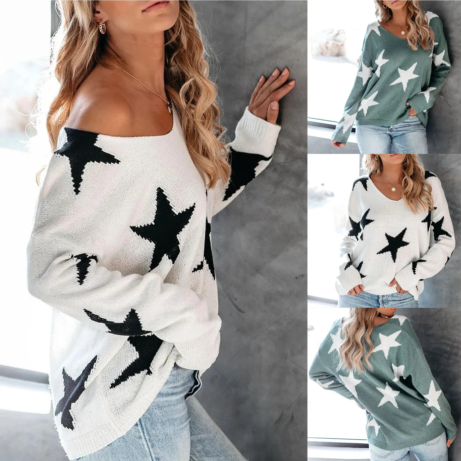 ripped star sweater