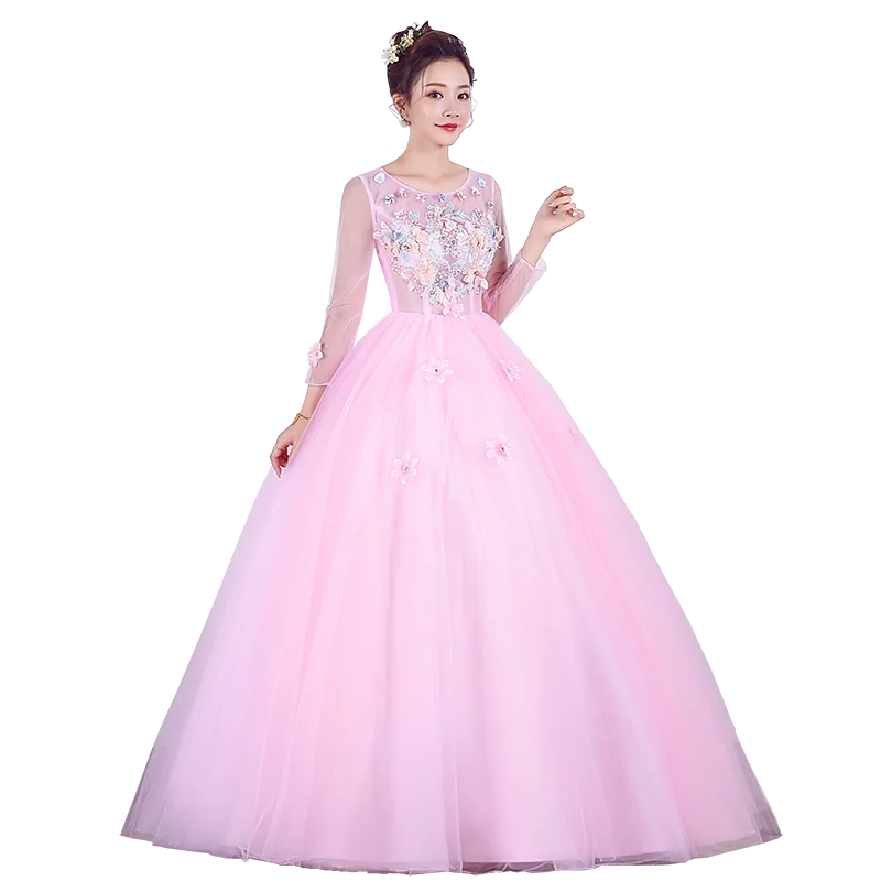 Pink Quinceanera Dresses Prom Party 