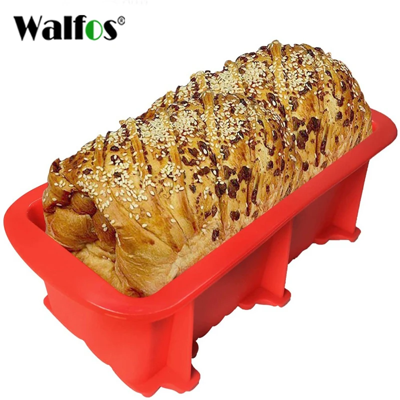 SILIKOLOVE 11Inch Rectangular Silicone Bread Pan Mold Loaf Toast