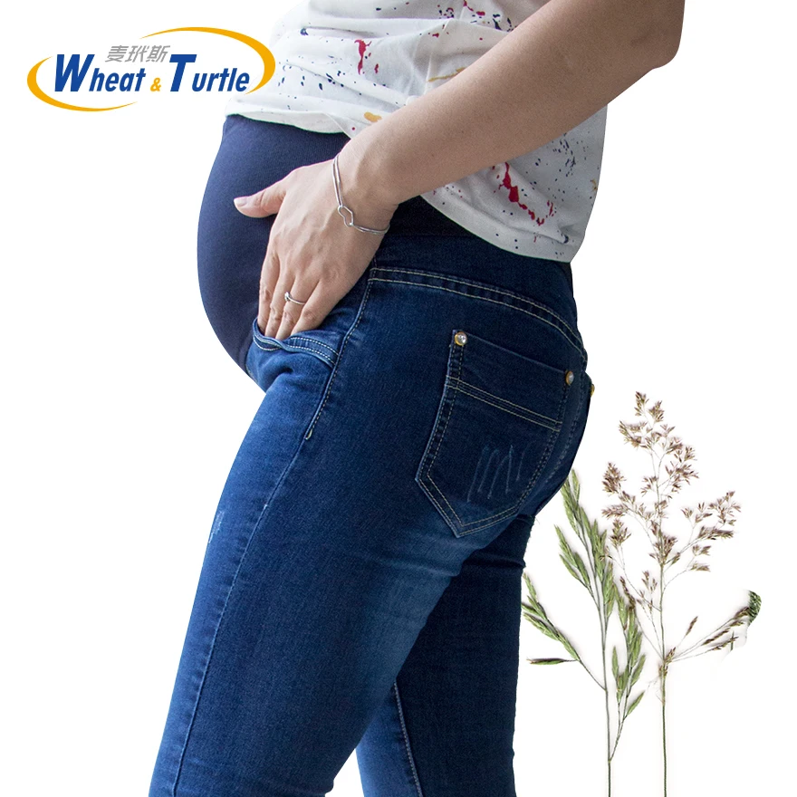 Αγορά Εγκυμοσύνη και μητρότητα  [Wheat Turtle]Brand Maternity Jeans  Pregnancy Clothes Denim Overalls Skinny Pants Trousers Clothing For  Pregnant Women Plus Size