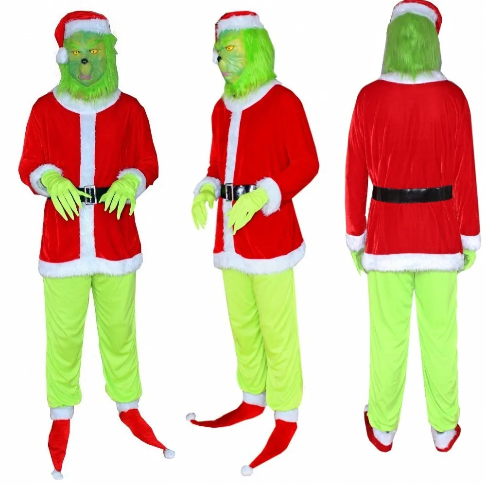 zone lid Consignment Αγορά Κοστούμια και αξεσουάρ | Santa Grinch Costumes How The Grinch Cosplay  Costume Adult Halloween Party Costume Cosplay Mask Helmet Halloween Costume  Prop