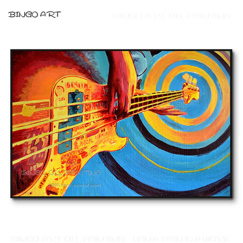 guitar art on canvas