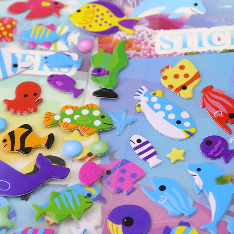 Kids Stickers 40 20 Different Sheets 3D Puffy Bulk Stickers for Girl Boy  Birthday Gift Scrapbooking Teachers Animals Cartoon