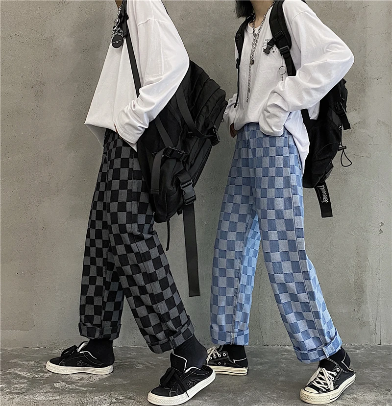 checkered womens pants