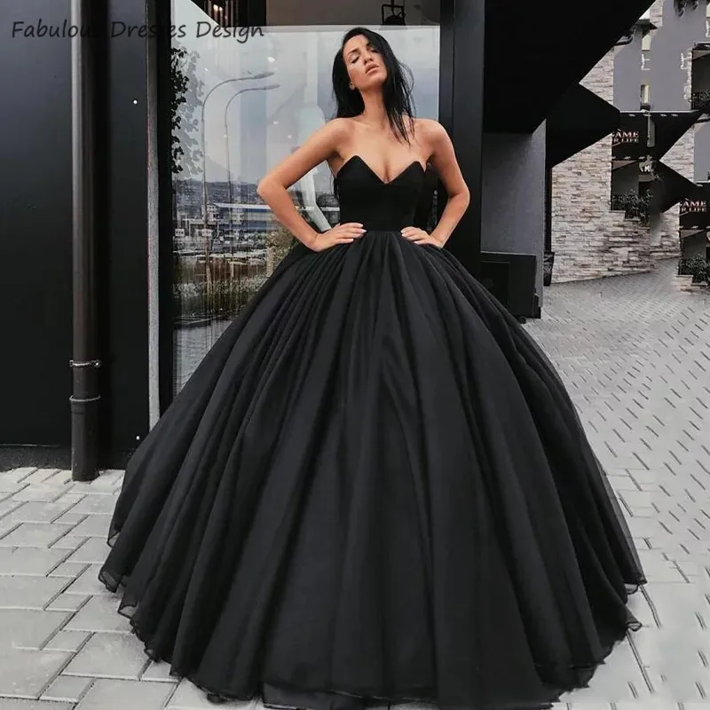 black ball gown for women