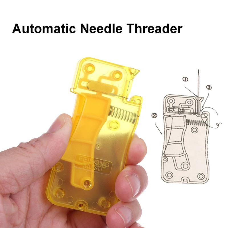 1pc, Auto Needle Threader DIY Hand Sewing Threader Hand Machine Stitch  Insertion Sewing Automatic Thread Device Household Tools