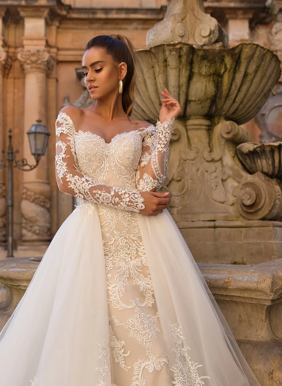 Sexy Mermaid Wedding Dress Detachable 
