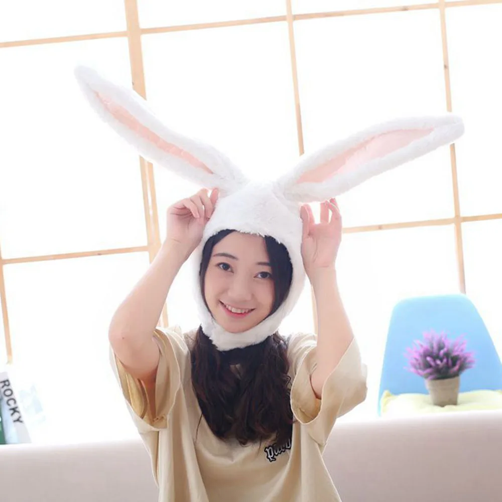 fluffy bunny ears hat