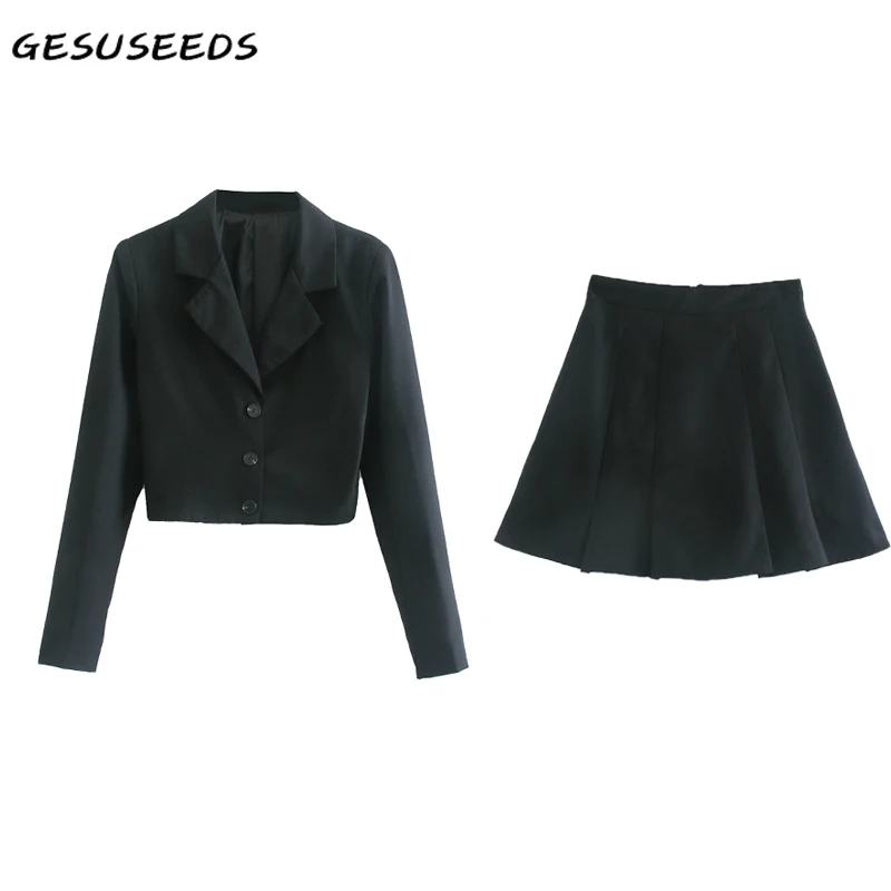 blazer skirt set for women