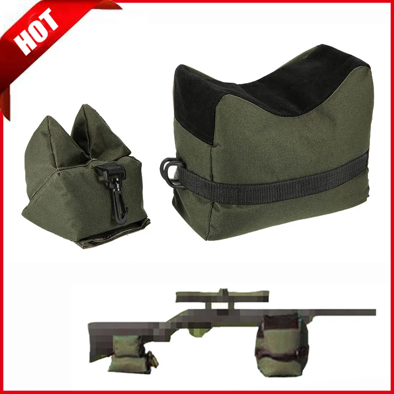 Tactical Sniper Shooting Gun Rest Bag Set Front & Rear Rifle Target Bench Unfilled Stand Support Sandbag Hunting Accessories Bag-animated-img