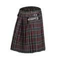 2020 Scottish Mens Kilt Traditional Plaid Belt Pleated Bilateral Chain Brown Gothic Punk Scottish Tartan Trousers preview-10