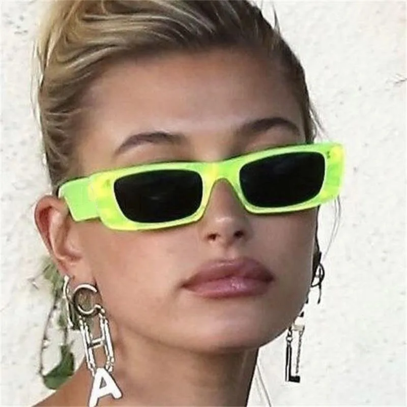 green rectangle sunglasses