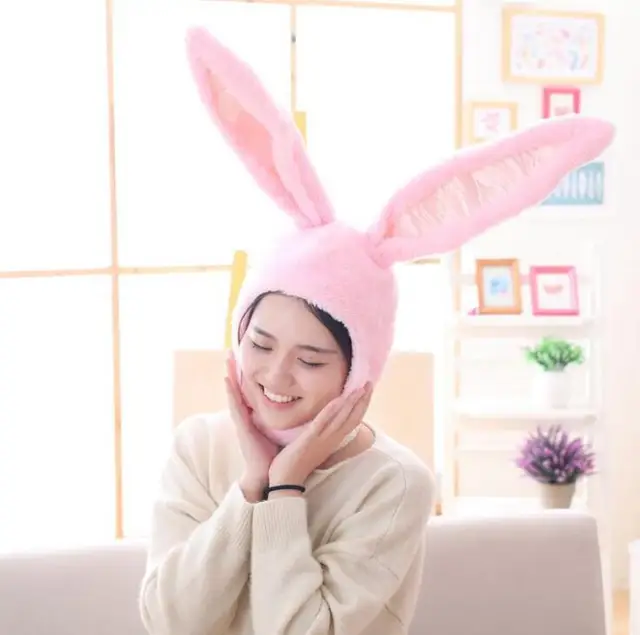 Girls Cute Bunny Hat Rabbit Ear Earflap 