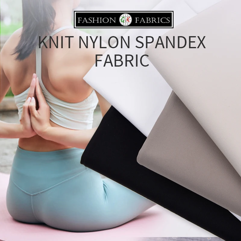 Knit Nylon Spandex Fabric Women Yoga 