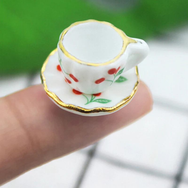 2Pcs(Miniature Tea Cup+ Miniature Tea 