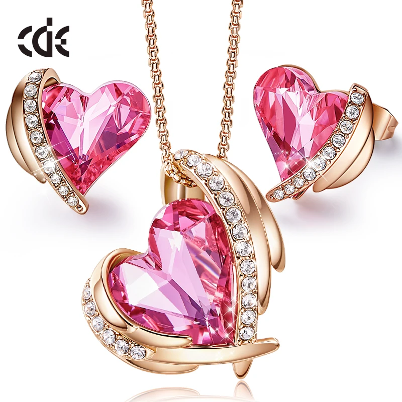 CDE Women Gold Jewelry Set Embellished 