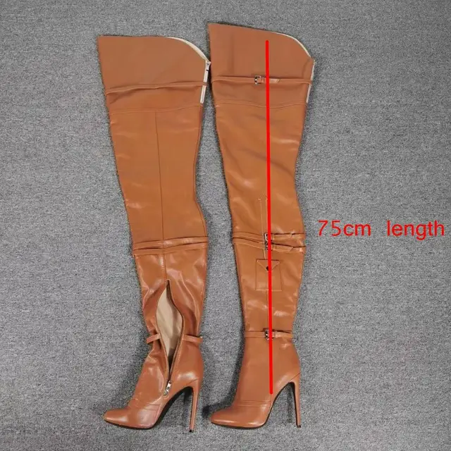 thigh high boots light brown