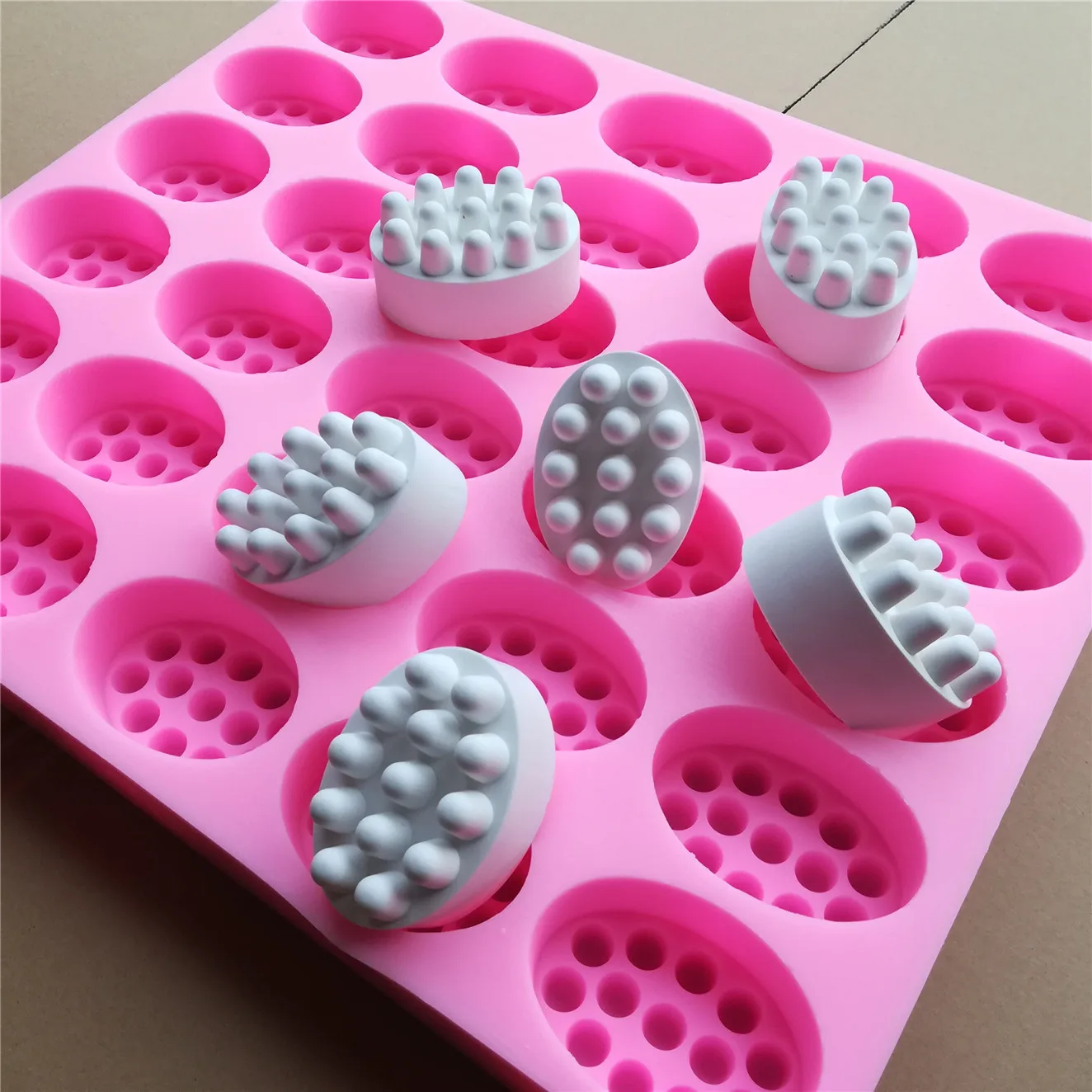 6 Cavity Silicone Soap Molds Square Rectangle Shape Handmade Soap