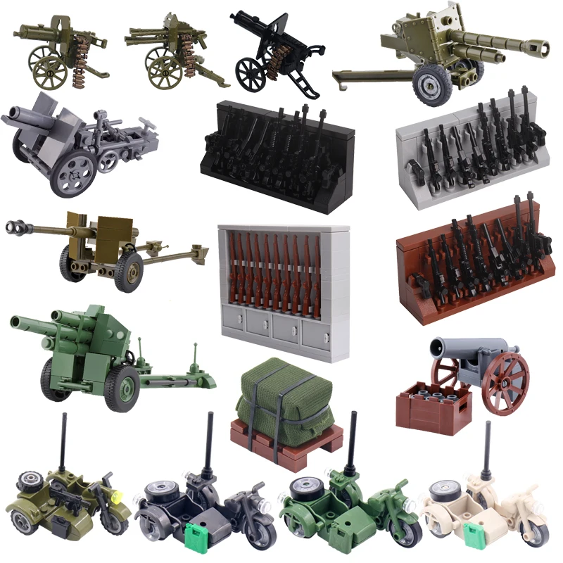 MOC Military WWII Modern Street Army Battle View Baseplate Weapon