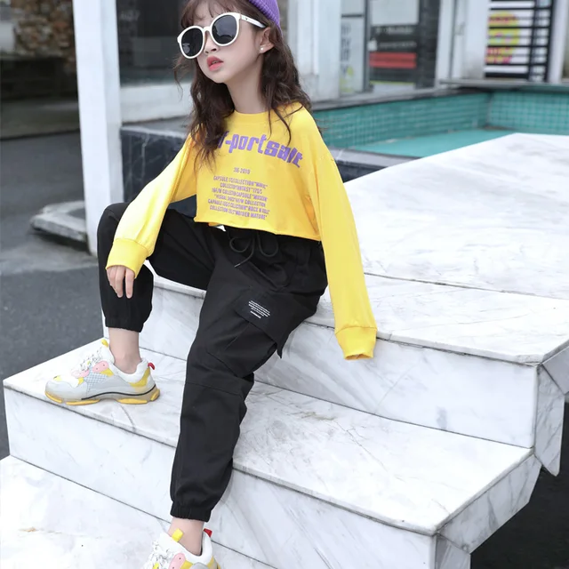 Girls Cargo Pants Casual Style Girl's Children's Pants Teen Pants For  Children Solid Color Clothes For Girls 6 8 10 12 14