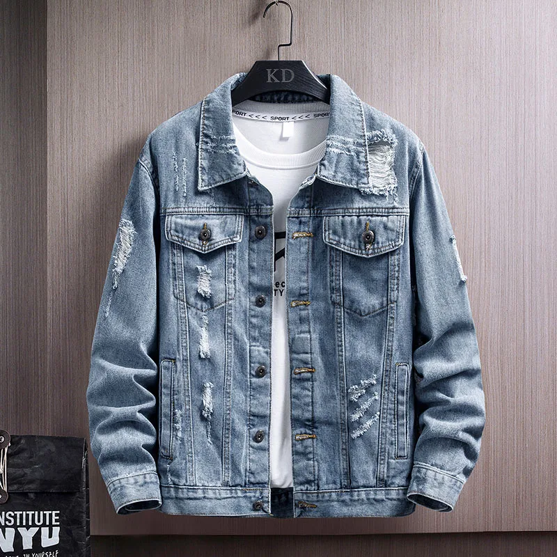 NEW Denim Jacket Men's Denim clothing 