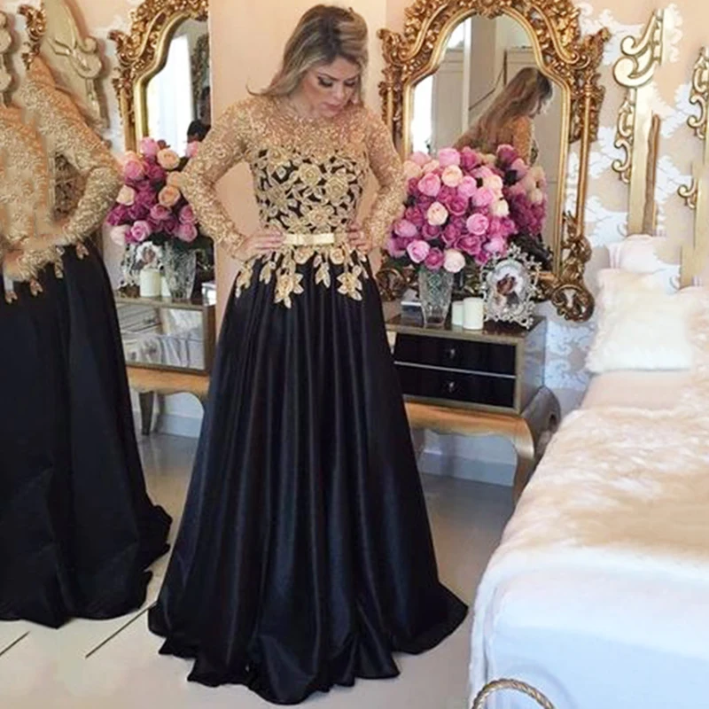 black stylish gown