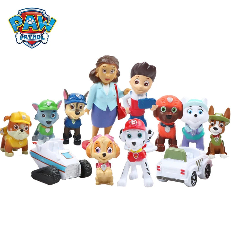 paw patrol characters and cars