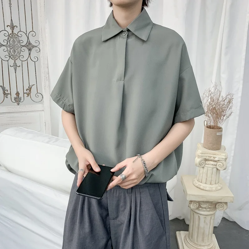 Korean Style Dress Shirt Men's Fashion 