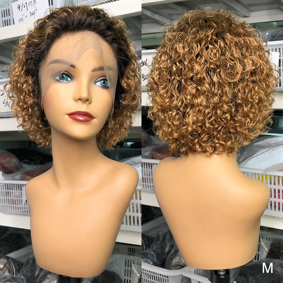 blonde short curly wigs