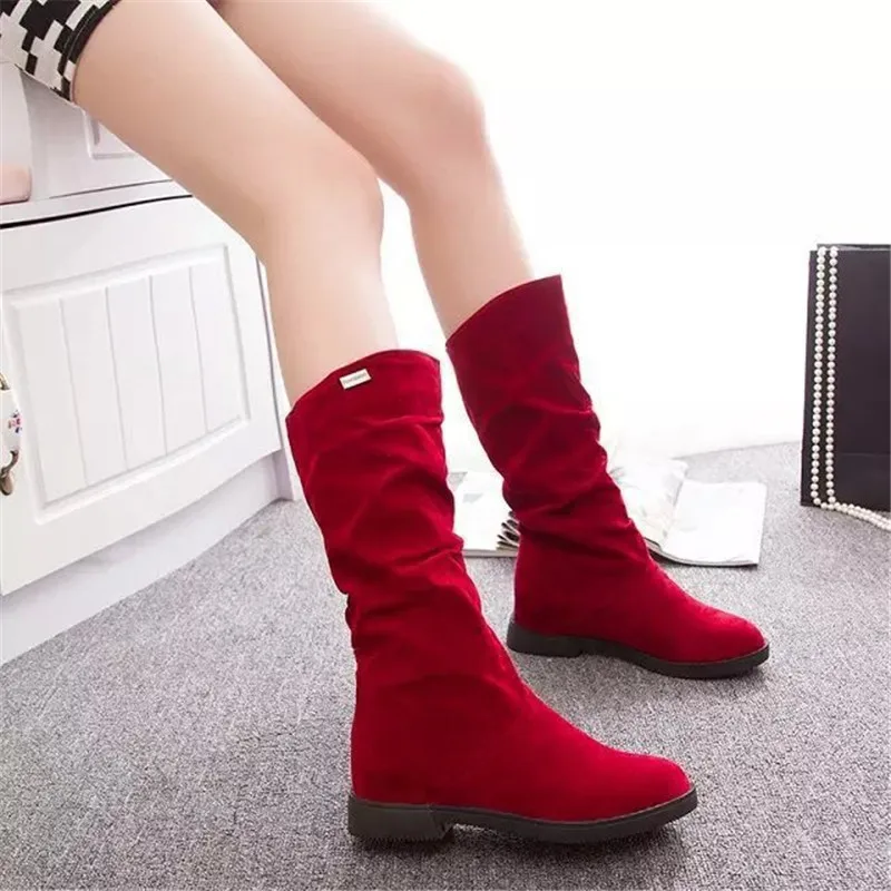 brown and red boots