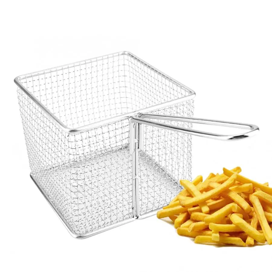 Купить Кухня, столовая и бар Mini Square Stainless Steel Chips Deep Fry Baskets Food