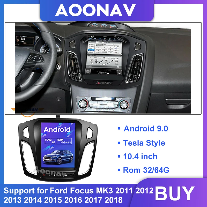 Radio Estéreo Android Gps Ford Focus Mk 3 2012-2019 4+32 G
