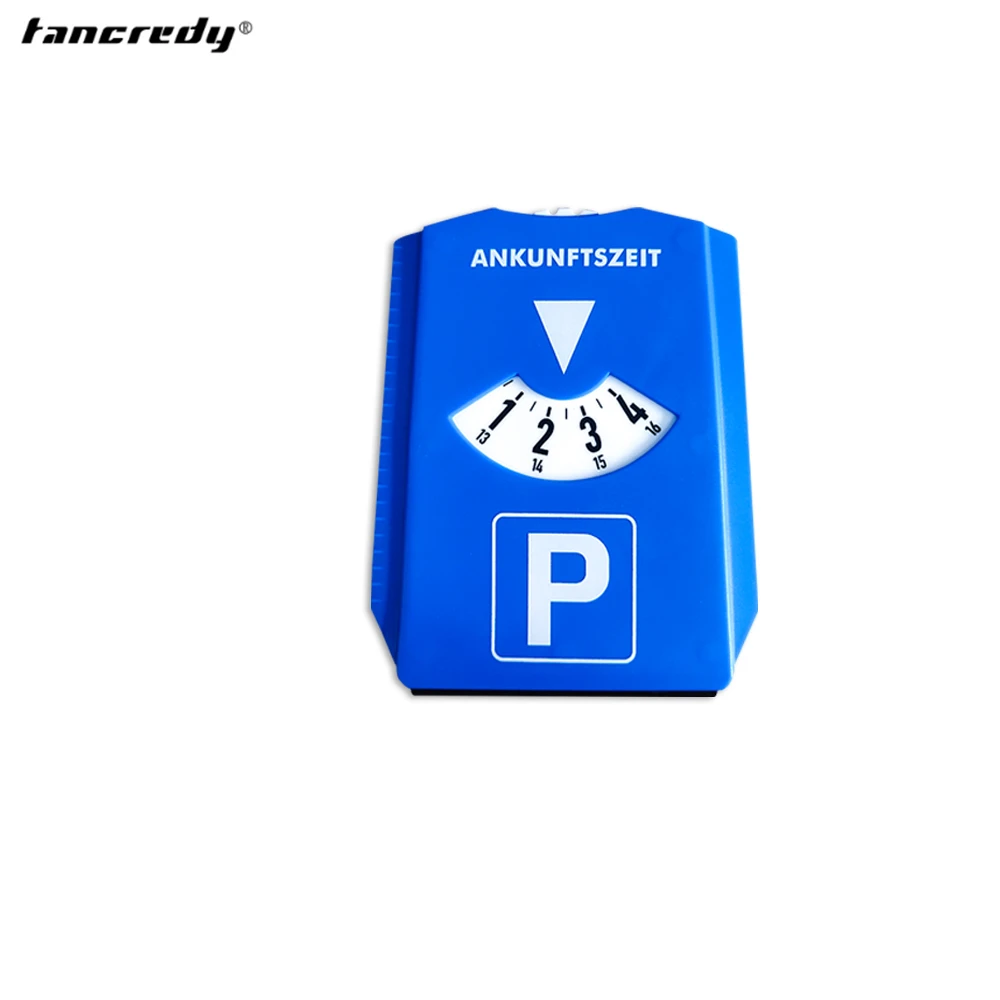 Car Parking Disc Timer Arrival Time Display Blue Plastic Parking